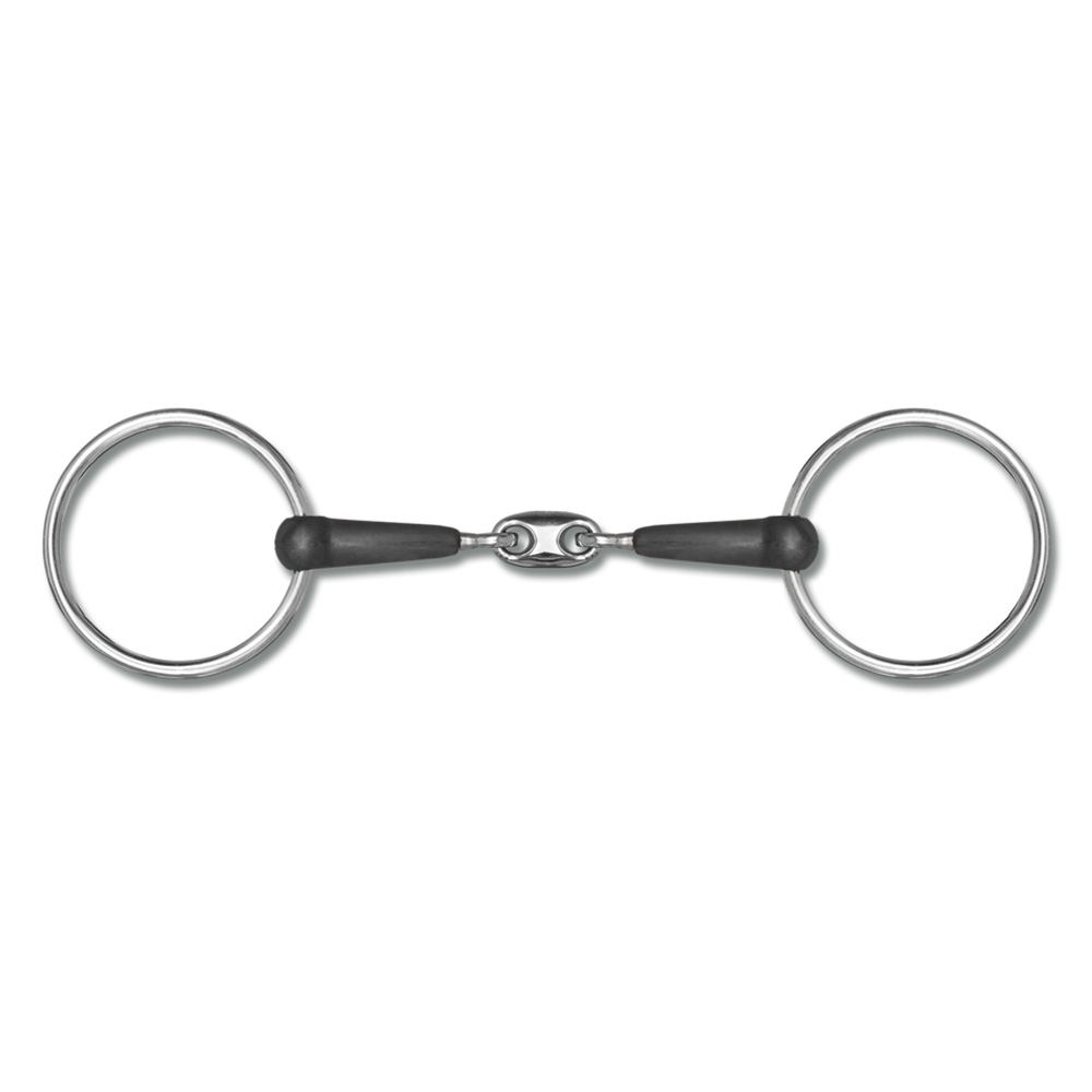 Rubber Mouth Snaffle Bit French Link