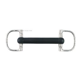 Rubber Mullen Mouth Rubber Dee Ring Snaffle Bit