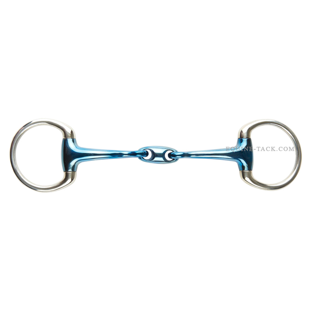 Blue Steel Oval Link Eggbutt Snaffle Bit