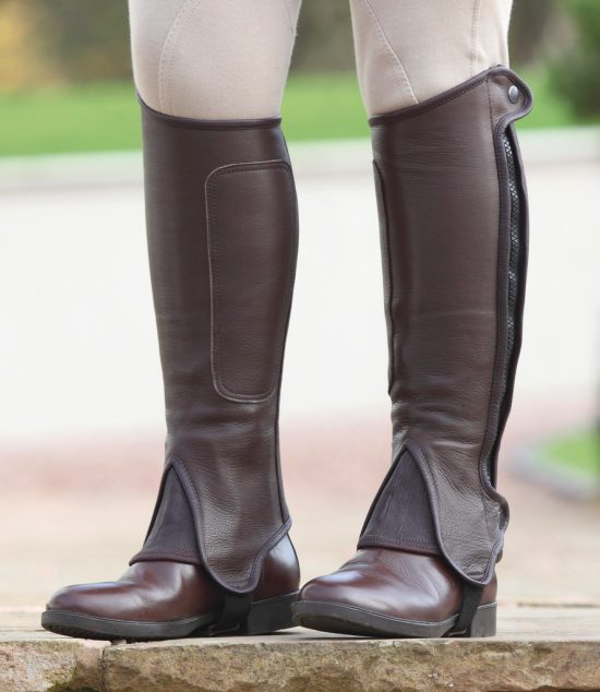 full grain half chaps