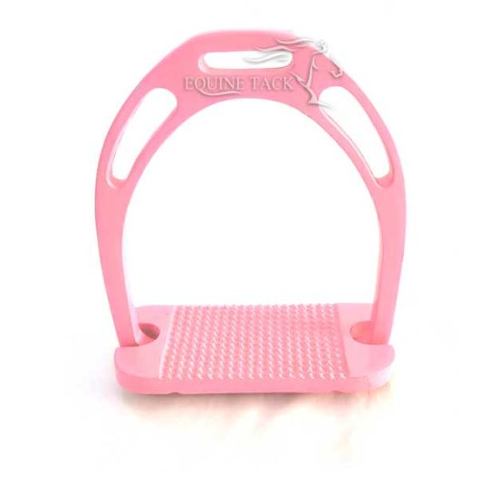 shin show stirrups - Anatomically shaped stirrups pink