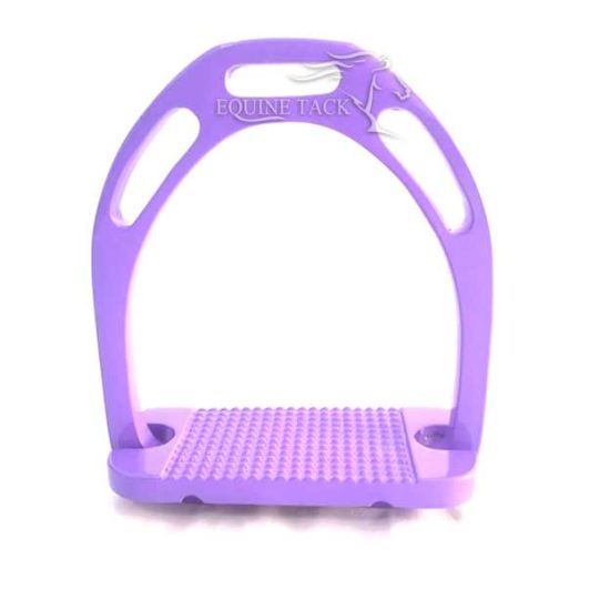 shin show stirrups - Anatomically shaped stirrups purple