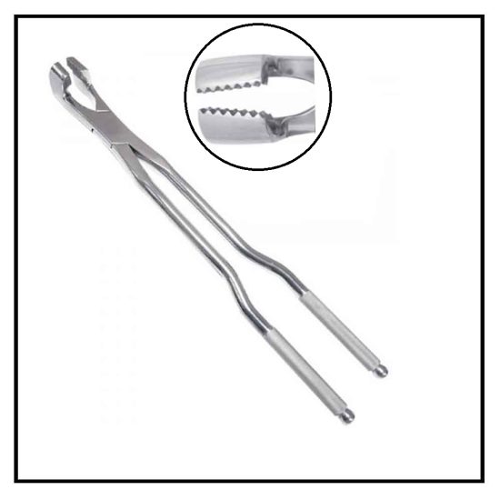 Universal Serrated Jaw Molar Forceps with Fulcrum 19 inches