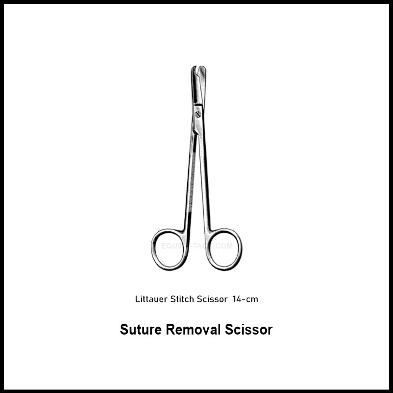 veterinary suture removal scissors Littauer Stitch Scissor 14-cm