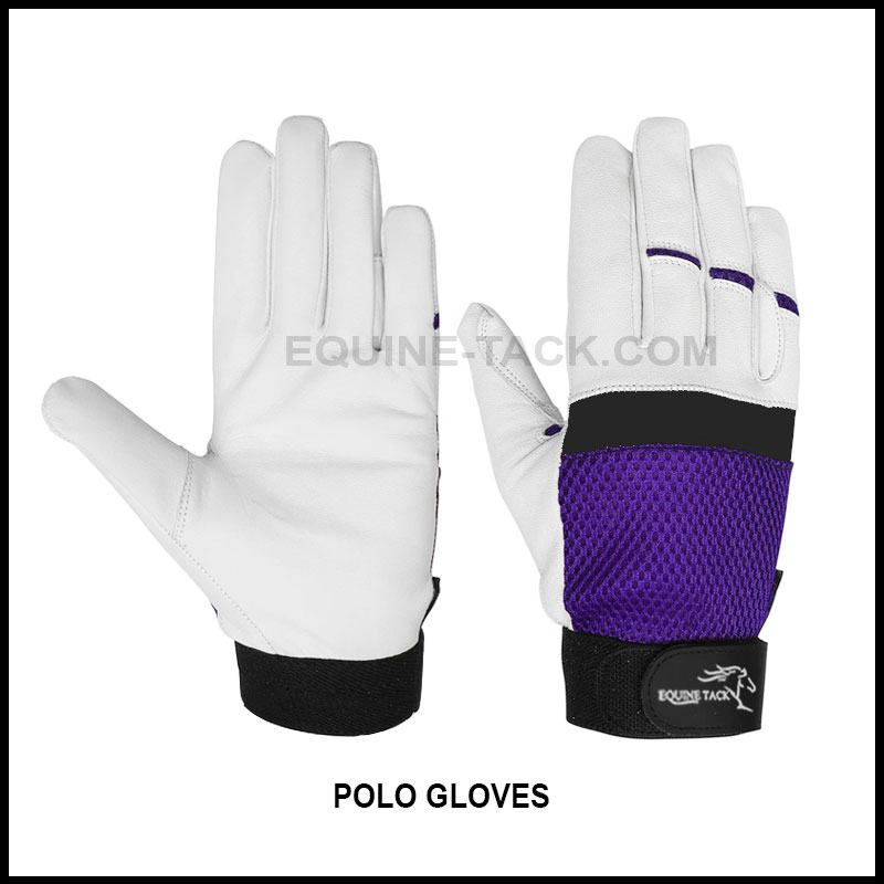 polo gloves made of real leather polo sports