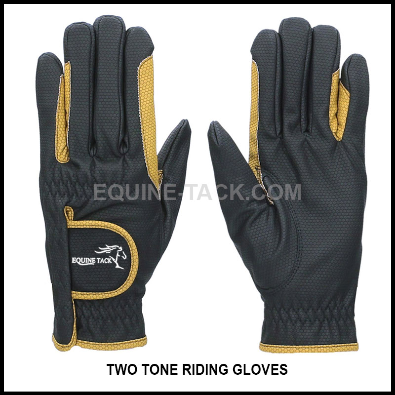 Two Tone Riding Gloves equestrian horse riding gloves grippy breathable all weather summer and winter