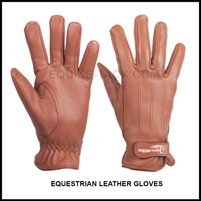 equestrian horse riding leather gloves
