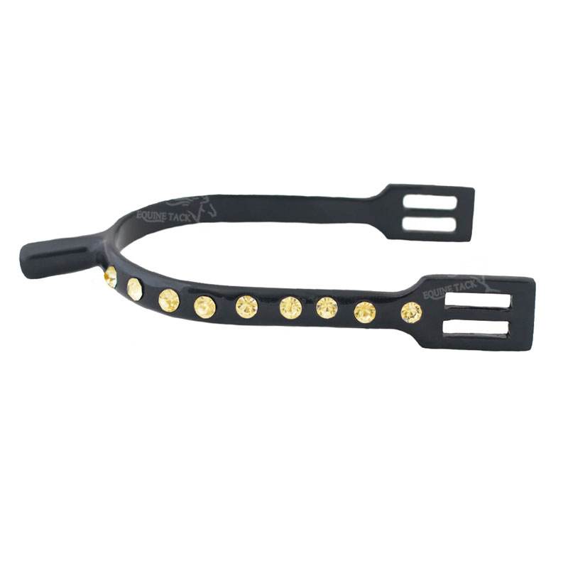 Flat End Crystals embedded equestrian Spurs
