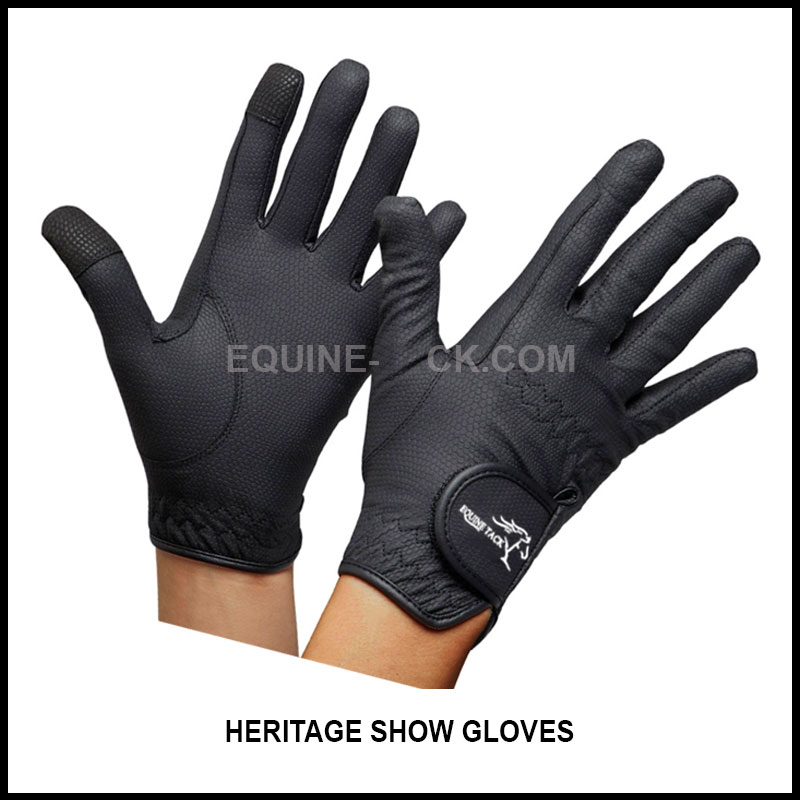 HERITAGE PREMIER SHOW RIDING GLOVES EQUESTRIAN BREATHABLE GLOVES